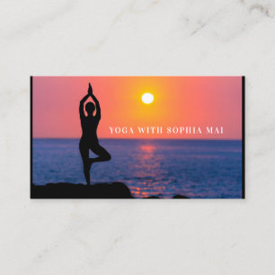 Visite Beach Yoga Portrait, Yoga Instructeur Carte de vis