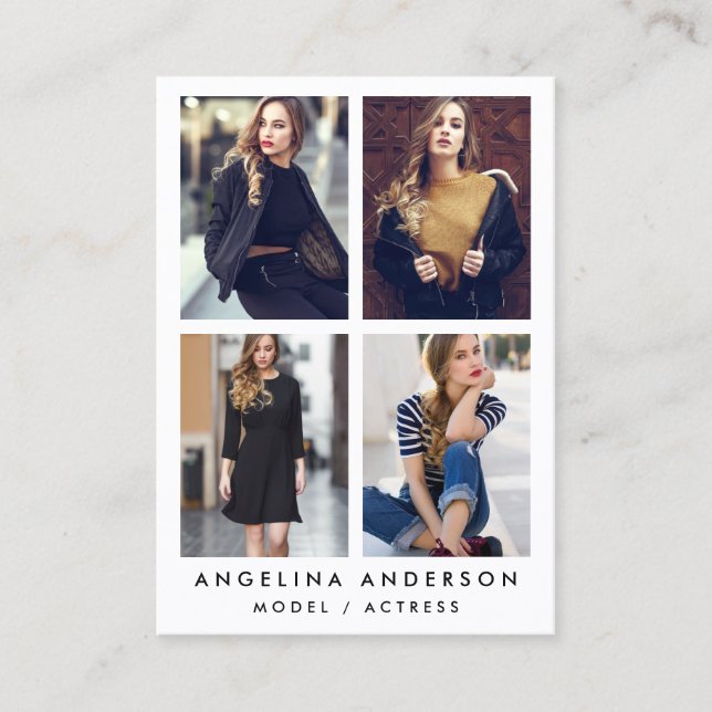 Visite Blanc modèle de carte de grande entreprise de (Devant)