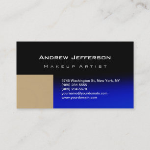 Visite Bleu Noir Beige Artiste professionnel Carte de vis