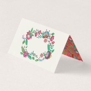 Visite Boho Floral   Paramètres de nom d'invité   Carte d