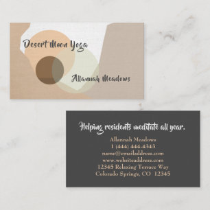 Visite Boho minimal Yoga & Wellness Enseignant Carte de v