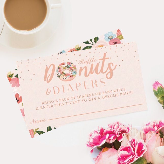 Visite Boîtier de Baby shower de carte à puce Donuts & Di (Créateur téléchargé)