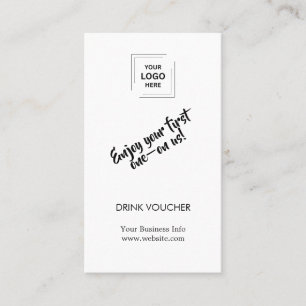 Visite Bon de Boisson   Carte Logo Événement d'Entreprise