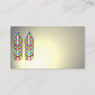 Visite Boucles d'oreilles Perles de bijoux Carte de visit