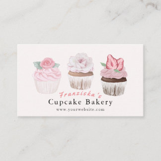 Visite Boulangerie Cupcake Boulangerie rose Carte de visi
