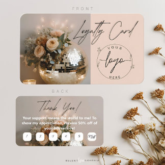 Visite Boule Disco | Boho Florals | Carte de fidélité