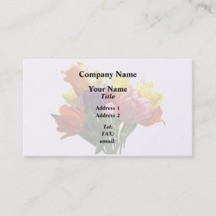 Visite Bouquet de printemps avec tulipes et Carte de visi
