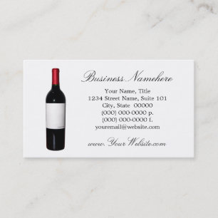 Visite Bouteille de vin (Étiquette vierge) Carte de visit