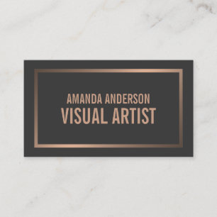 Visite Bronze minimaliste simple et élégant Carte de v
