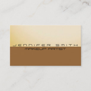 Visite Brown Jaune simple maquillage Artiste Carte de vis