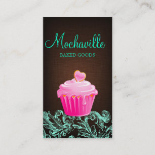 Visite Brun 3 de toile de petit gâteau de carte de visit