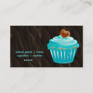 Visite Brun chocolat bleu de petit gâteau de carte de