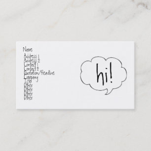 Visite BULLE HI ! carte de profil