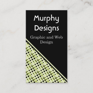 Visite Bulles rétro Carte de visite, Vert olive