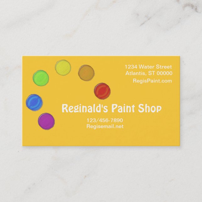 Visite Bus. Carte - Palette de peinture (Devant)