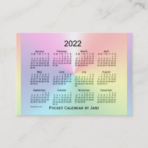 Visite Calendrier Shimmer 2022 par Janz Mighty Carte de v