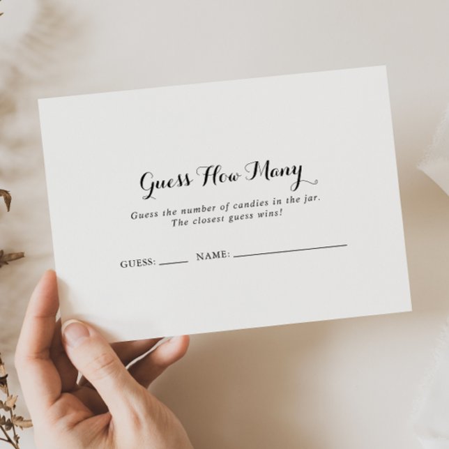 Visite Calligraphie Moderne Devine Combien De Carte De Je (Créateur téléchargé)