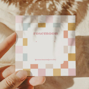 Visite Carré à damiers carte d'affichage de réception