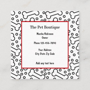 Visite Carré Animaux de compagnie Boutique Amusants Carte de vi