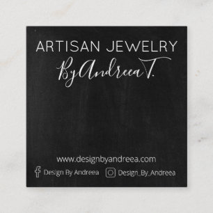 Visite Carré Carte d'affichage pour porteurs de bijoux artisana