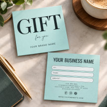 Carte de bon de cadeau d'entreprise à réduction