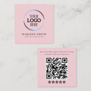 Visite Carré Carte de code QR de critiques d'entreprise moderne