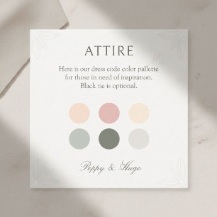 Visite Carré Carte de code vestimentaire de mariage à points de
