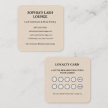 Carte de fidélité pour Salon Blush Minimaliste Ent