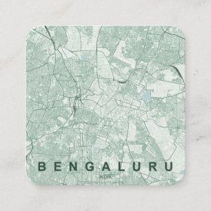 Visite Carré Carte de la ville de Bengaluru Inde & Texte person