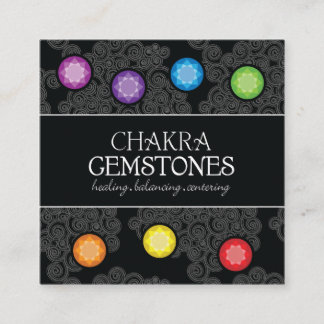 Visite Carré Carte de portefeuille Chakra Gemstones
