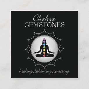 Visite Carré Carte de portefeuille de pierre gemme de Chakra