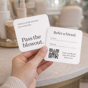 Visite Carré Carte de référencement QR Code pour Salon de Coiff