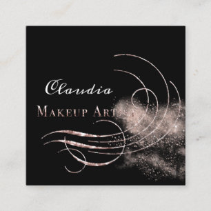Visite Carré Carte de rendez-vous de l'artiste de maquillage du