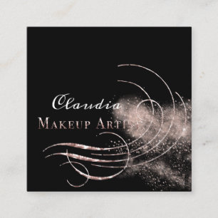Visite Carré Carte de rendez-vous de l'artiste de maquillage du