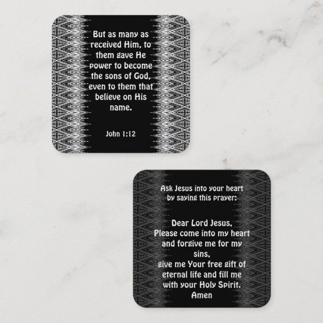 Visite Carré Carte de traçage Gospel (Devant / Derrière)