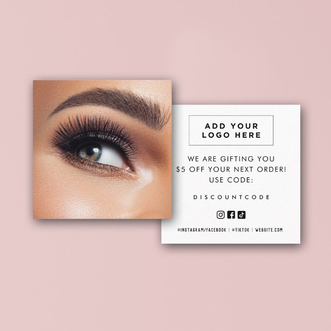 Visite Carré Code de coupon de marque professionnelle | Carte d (Créateur téléchargé)