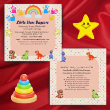 Conception de carte de maternelle arc-en-ciel de d