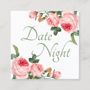 Visite Carré Fête des mariées Date Carte de nuit Blushing Rose