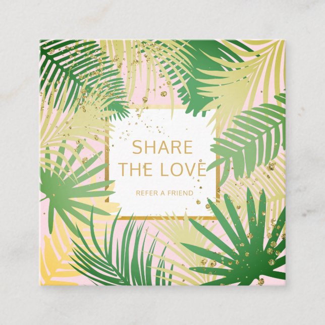 Visite Carré Référez-vous une carte tropicale de client de (Devant)