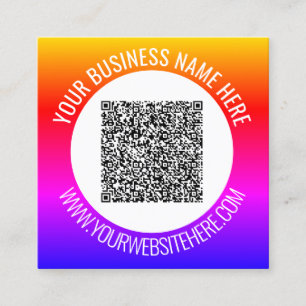Visite Carré Vos informations d'analyse de code QR Carte de vis