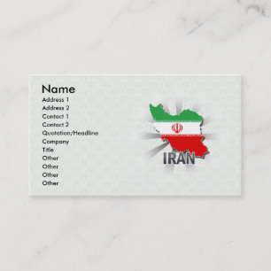 Visite Carte 2,0 de drapeau de l'Iran
