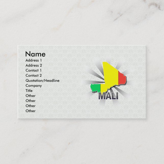 Visite Carte 2,0 de drapeau du Mali (Devant)