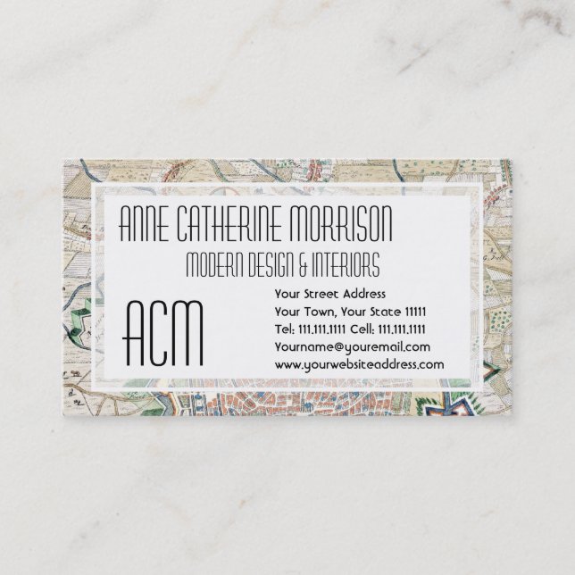 Visite Carte antique de la cartographie d'Anvers (Devant)