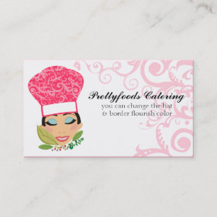 Visite Carte chic hispanique italienne de chef de femme