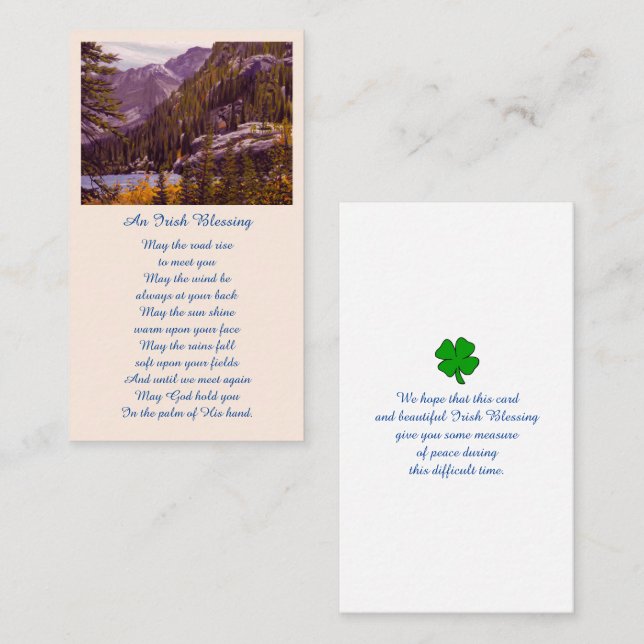 Visite Carte commémorative de la fête de la vie (Devant / Derrière)