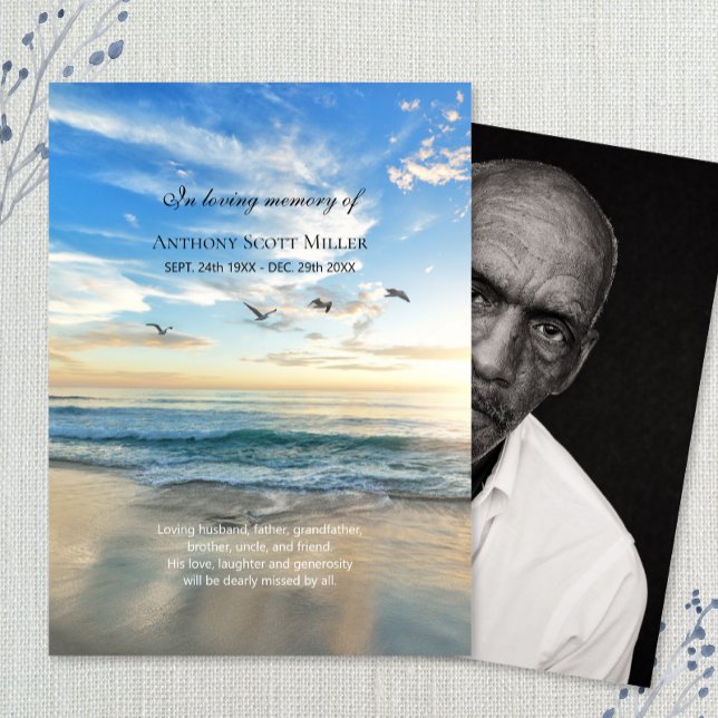 Visite Carte commémorative du thème de la plage (Créateur téléchargé)