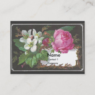 Visite Carte commerciale victorienne de rose de rose