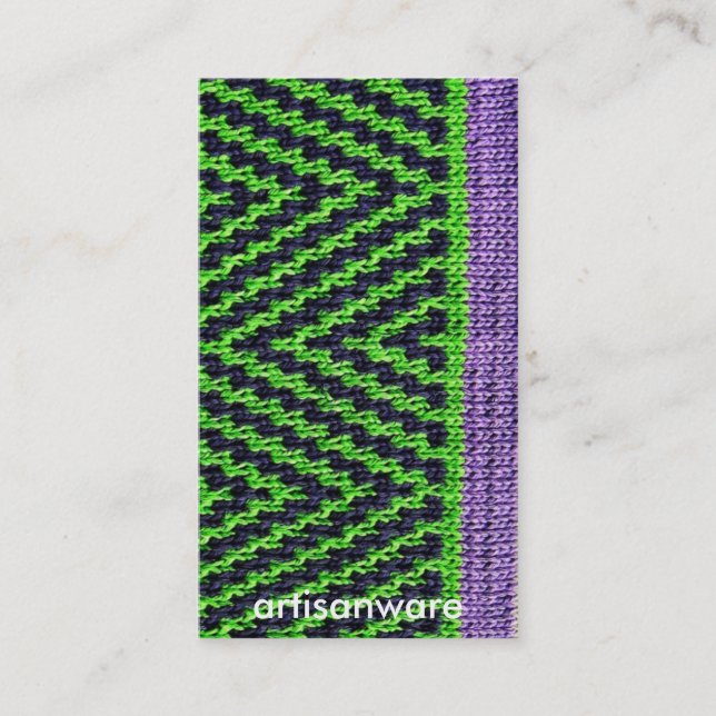 Visite carte d'affaires/profil de Knit d'Artisanware de (Devant)