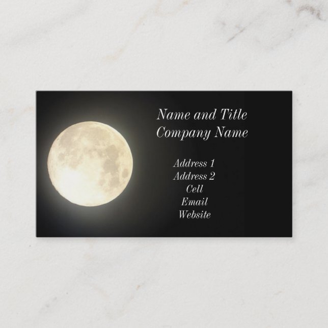Visite Carte d'affaires/profil de Pleine lune (Devant)
