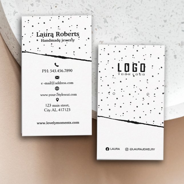 Visite Carte d'affichage à lecture de logo Conception abs (Créateur téléchargé)